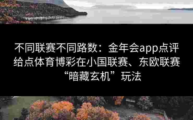 不同联赛不同路数:金年会app点评给点体育博彩在小国联赛、东欧联赛“暗藏玄机”玩法 不同联赛不同路数:金年会app点评给点体育博彩在小国联赛、东欧联赛“暗藏玄机”玩法